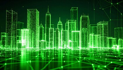 Futuristic Green Cityscape