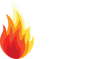Vector illustration of hot burning fire flames design element