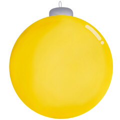 yellow christmas ball