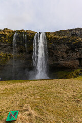 Famous Seljalandsfoss in Iceland