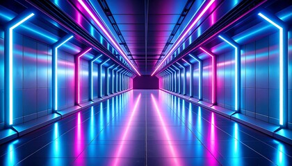 Futuristic neon tunnel (1)