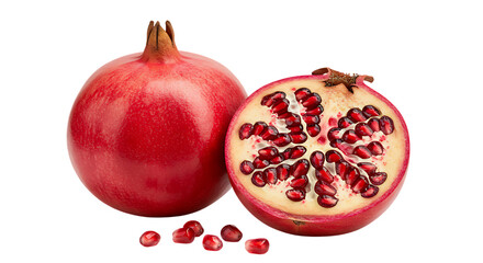 pomegranate isolated on white
