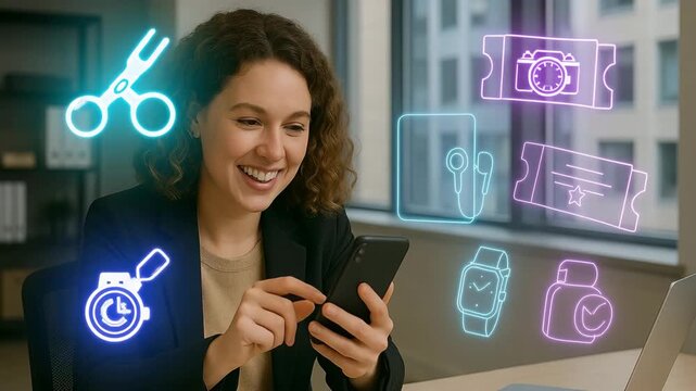 Exploring digital creativity a woman engaged with technology office setting visual content modern environment