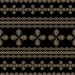 Vintage  seamless pattern with ornate gold frame border design