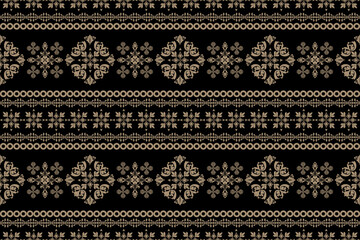 Vintage floral lace seamless pattern design with an ornate textile texture border