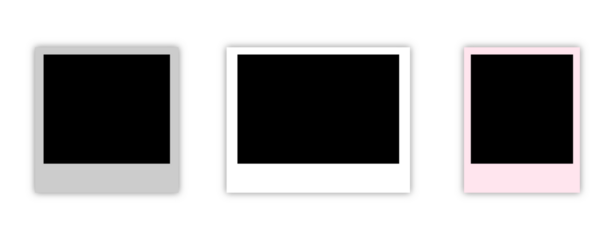 Minimalist Blank Polaroid Photo Frames PNG