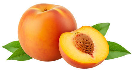 peach isolated on white background