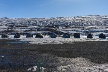 Studlagil canyon sign in Iceland