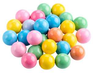 Colorful Bubble Chewing Gum Isolated on Transparent Background PNG for Fun and Candy-Themed Projects