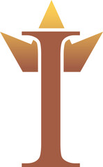 Royal I Logo with Crown