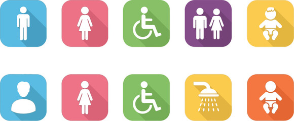 Bathroom signs restroom signs gender signs handicap signs shower signs baby signs