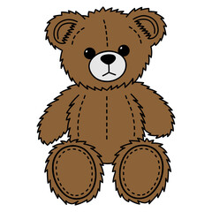 Illustration of a cute toy teddy bear