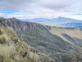 Pichincha Province, Quito, Ecuador - July 5, 2025: The Pasochoa volcano is located in the Pasochoa wildlife refuge. It is an extinct volcano, 4,200 meters high. © momentsphotography