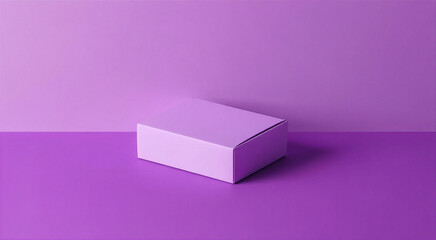 Minimalist geometric cube on a vibrant purple background