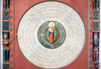 Sacred time and symbolism converge in this intricate astronomical calendar at St. Marya Basilica, Gdansk — a devotional fusion of faith, craftsmanship, and celestial order. Poland
