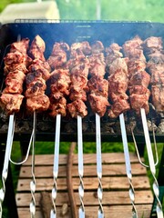 barbecue and grilled corn with cheese and lime on plate