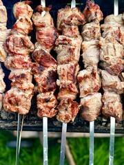 barbecue and grilled corn with cheese and lime on plate