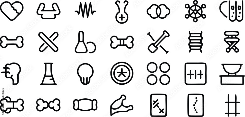 Aufkleber set of vector kitchen utensils icons and tools for web and design use
