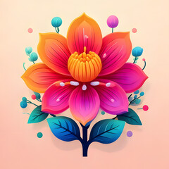 Obraz premium Flower illustration image design 