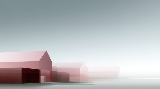 photorealistic ultraminimalist design showcases abstract urban landscape embodying simplicity and elegance
