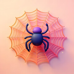 Spider color illustration image 
