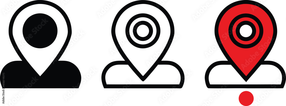 Fototapete Black and white vector illustration of abstract background with icons and symbols for web communication and business design