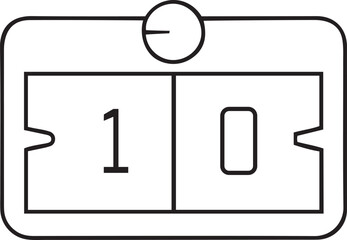 Vector illustration of scoreboard, Stylish scoreboard vector icon design, Calendar or stadium style scoreboard vector graphics or icon design