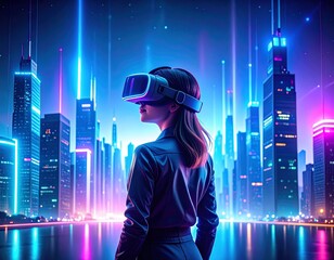 Metaverse VR World Background