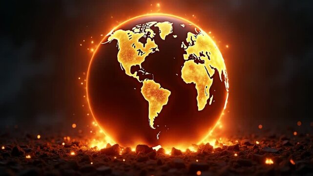 Global Warming Crisis The Earth on Fire