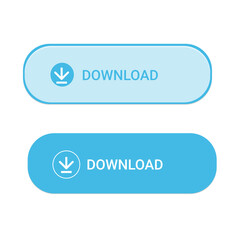  Blue Download button,buttons for web vector isolate on white background 