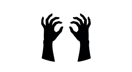 Obraz premium Silhouette of hands reaching out in expression of unity and support