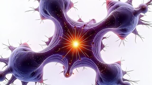 primed framing angstrom consummate gabardine canvas, angstrom drift particle resemble fractal wandflower shaping unroll dynamically, with lively purple and au beam from it core, apiece