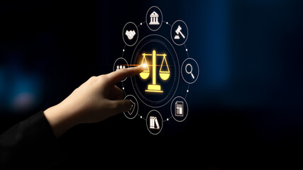 Justice system ensures legal governance and fairness. Justice system protects rights, system...