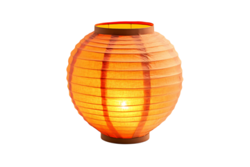 Isolated round Chinese lantern, a vibrant decoration for any holiday celebration