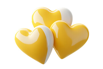Fototapeta premium A shimmering golden heart crafted from a heart-shaped ribbon is isolated on white, embodying love and romance as a beautiful Valentine's Day symbol