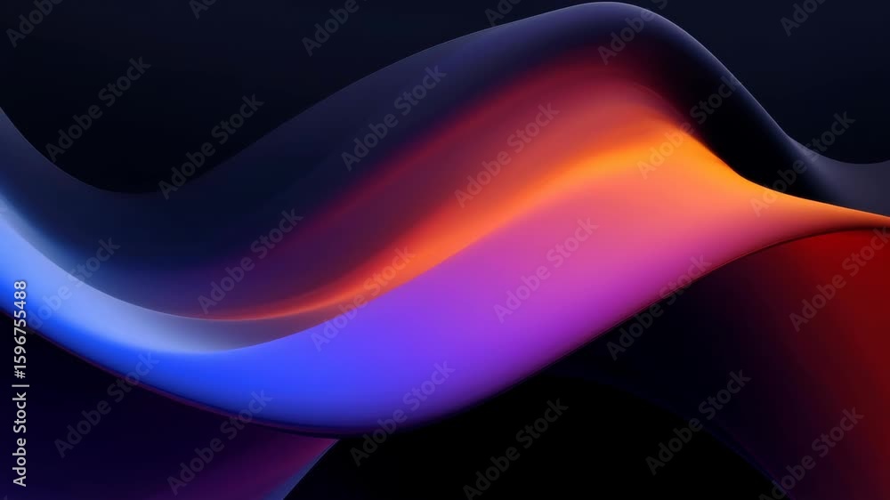 Poster abstract video concept with vibrant, flowing waves of color. captured from a dynamic angle, creating