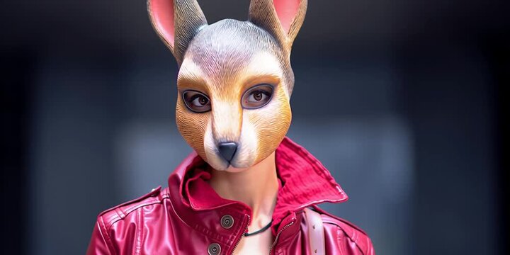 Woman cosplaying as a kangaroo-based RPG character