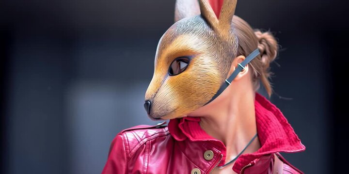 Woman cosplaying as a kangaroo-based RPG character