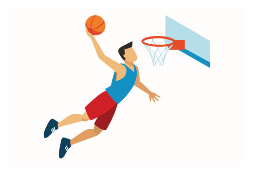 basketball player dunking orange ball clip art preview