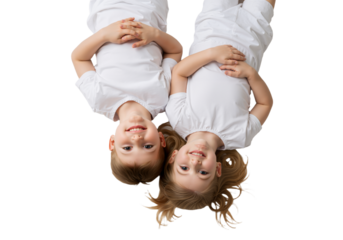 siblings lying with heads together, PNG