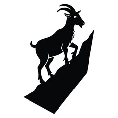 goat on a white background