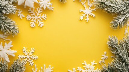christmas background with fir branches