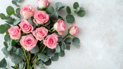 bouquet of pink roses