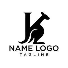 K kangaroo the energy and bounce of a kangaroo leaping from the letter K