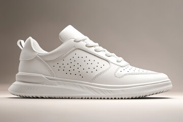 Minimalist Product Mockup with Trendy White Sneaker and Soft Light
