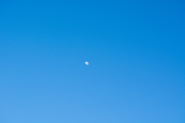 Crescent Moon in a Clear Blue Sky