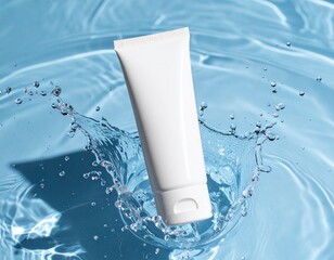 firefly_a clean, high-end skincare product mockup featuring a blank white cosmetic tube float 66075
