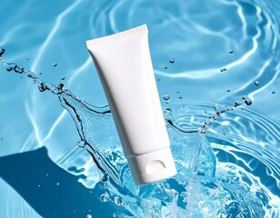 firefly_a clean, high-end skincare product mockup featuring a blank white cosmetic tube float 66075