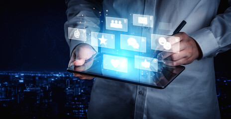 Social media engagement with interaction metrics showing comments, social media reactions, social...