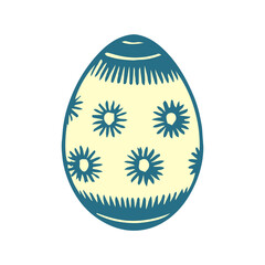 Festive Easter egg graphic with floral accents evokes springtime joy and creative decoration, perfect for seasonal projects and designs.